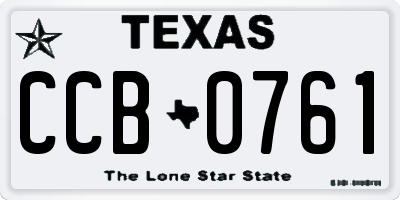 TX license plate CCB0761