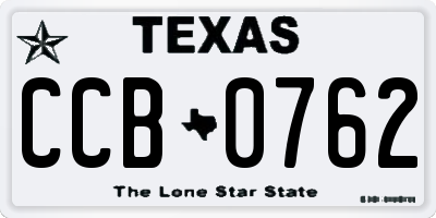 TX license plate CCB0762