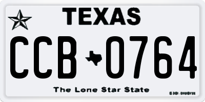 TX license plate CCB0764