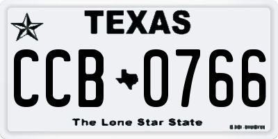 TX license plate CCB0766