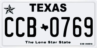 TX license plate CCB0769