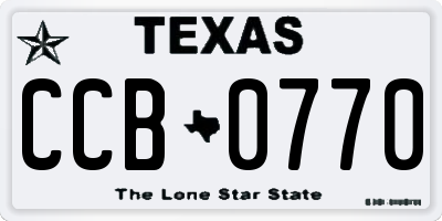 TX license plate CCB0770