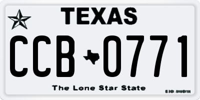 TX license plate CCB0771