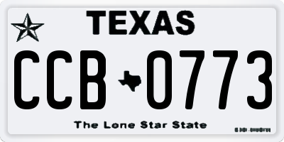 TX license plate CCB0773