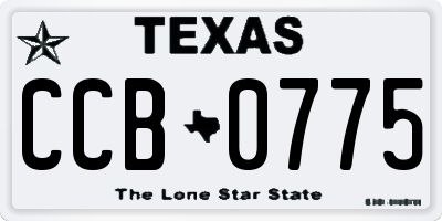TX license plate CCB0775
