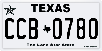 TX license plate CCB0780