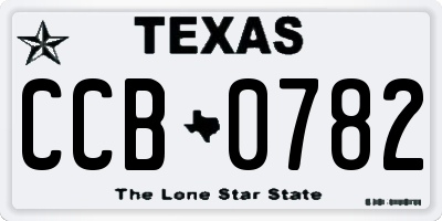 TX license plate CCB0782