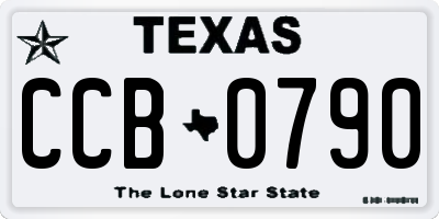 TX license plate CCB0790