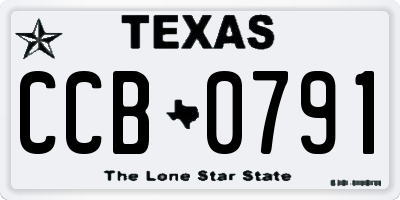 TX license plate CCB0791