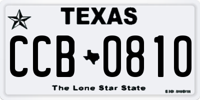 TX license plate CCB0810