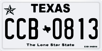 TX license plate CCB0813