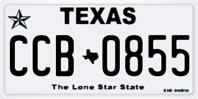 TX license plate CCB0855