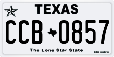 TX license plate CCB0857