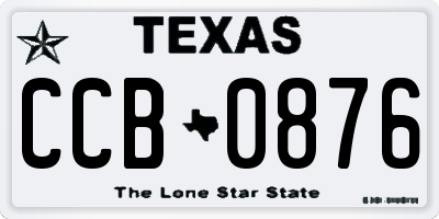 TX license plate CCB0876