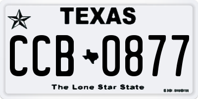 TX license plate CCB0877