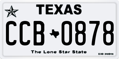 TX license plate CCB0878