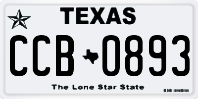 TX license plate CCB0893