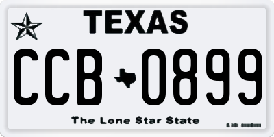 TX license plate CCB0899