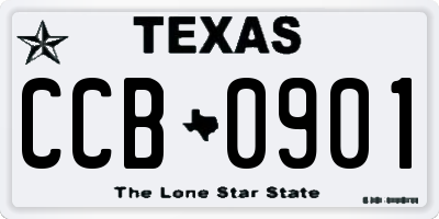 TX license plate CCB0901