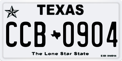 TX license plate CCB0904