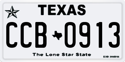 TX license plate CCB0913