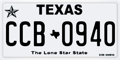 TX license plate CCB0940