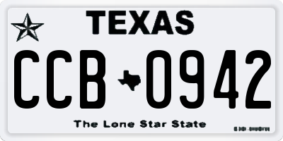 TX license plate CCB0942