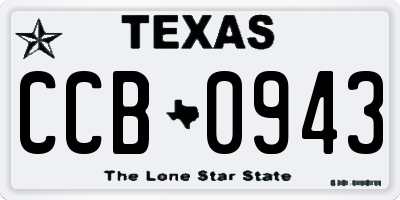 TX license plate CCB0943