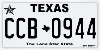 TX license plate CCB0944