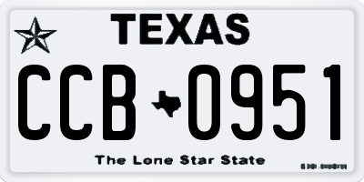 TX license plate CCB0951
