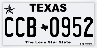 TX license plate CCB0952