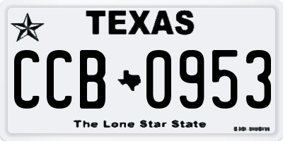 TX license plate CCB0953