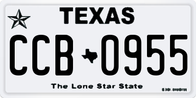 TX license plate CCB0955