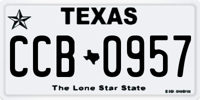 TX license plate CCB0957