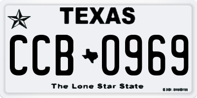 TX license plate CCB0969