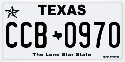 TX license plate CCB0970