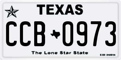 TX license plate CCB0973