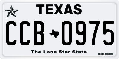 TX license plate CCB0975