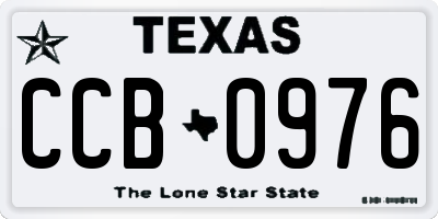 TX license plate CCB0976