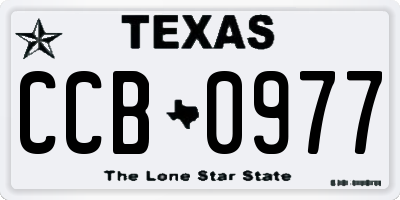 TX license plate CCB0977