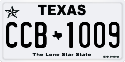 TX license plate CCB1009