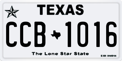 TX license plate CCB1016