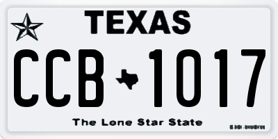 TX license plate CCB1017