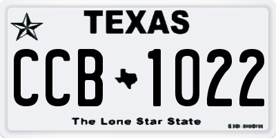 TX license plate CCB1022
