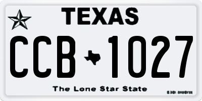TX license plate CCB1027