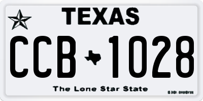 TX license plate CCB1028