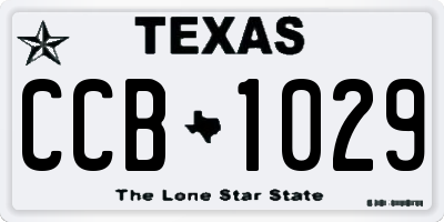 TX license plate CCB1029