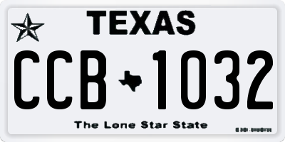 TX license plate CCB1032