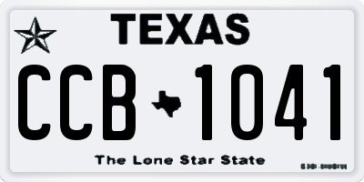 TX license plate CCB1041