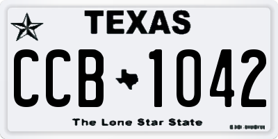 TX license plate CCB1042